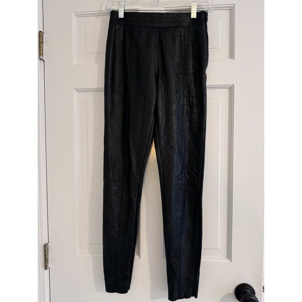 Topshop‎ Women's Size 4 Pants Black Faux Leather Skinny Fit